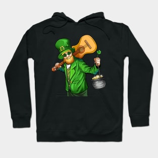 Acoustic guitar man st patrick's day Hoodie